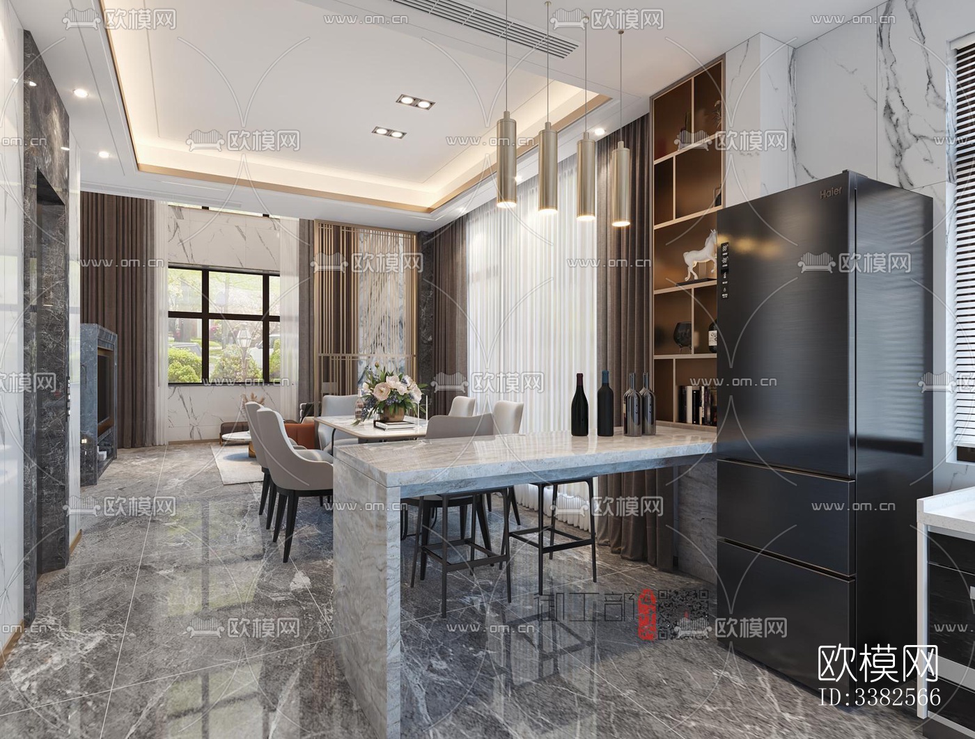 现代别墅效果图下载（渲染图3）