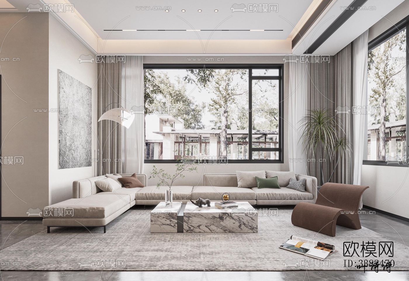 现代别墅效果图下载（渲染图5）