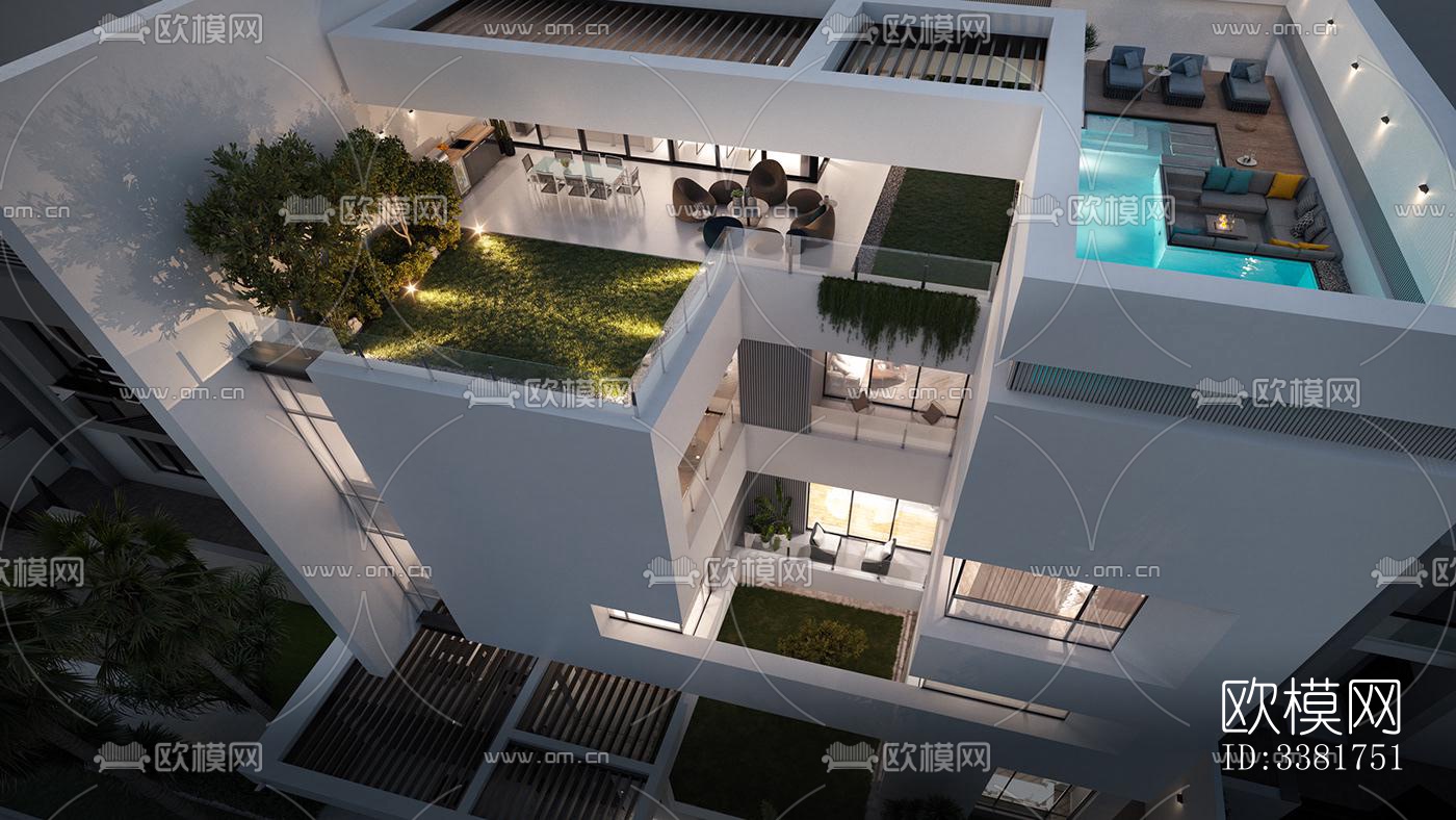 现代别墅效果图下载（渲染图6）