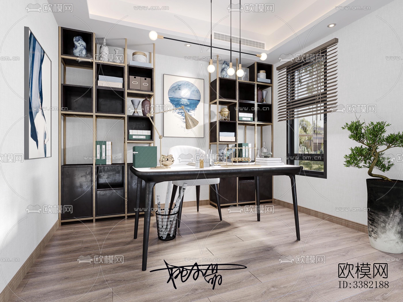 现代别墅效果图下载（渲染图7）