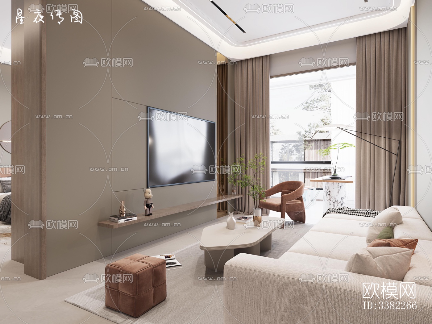 现代别墅效果图下载（渲染图3）