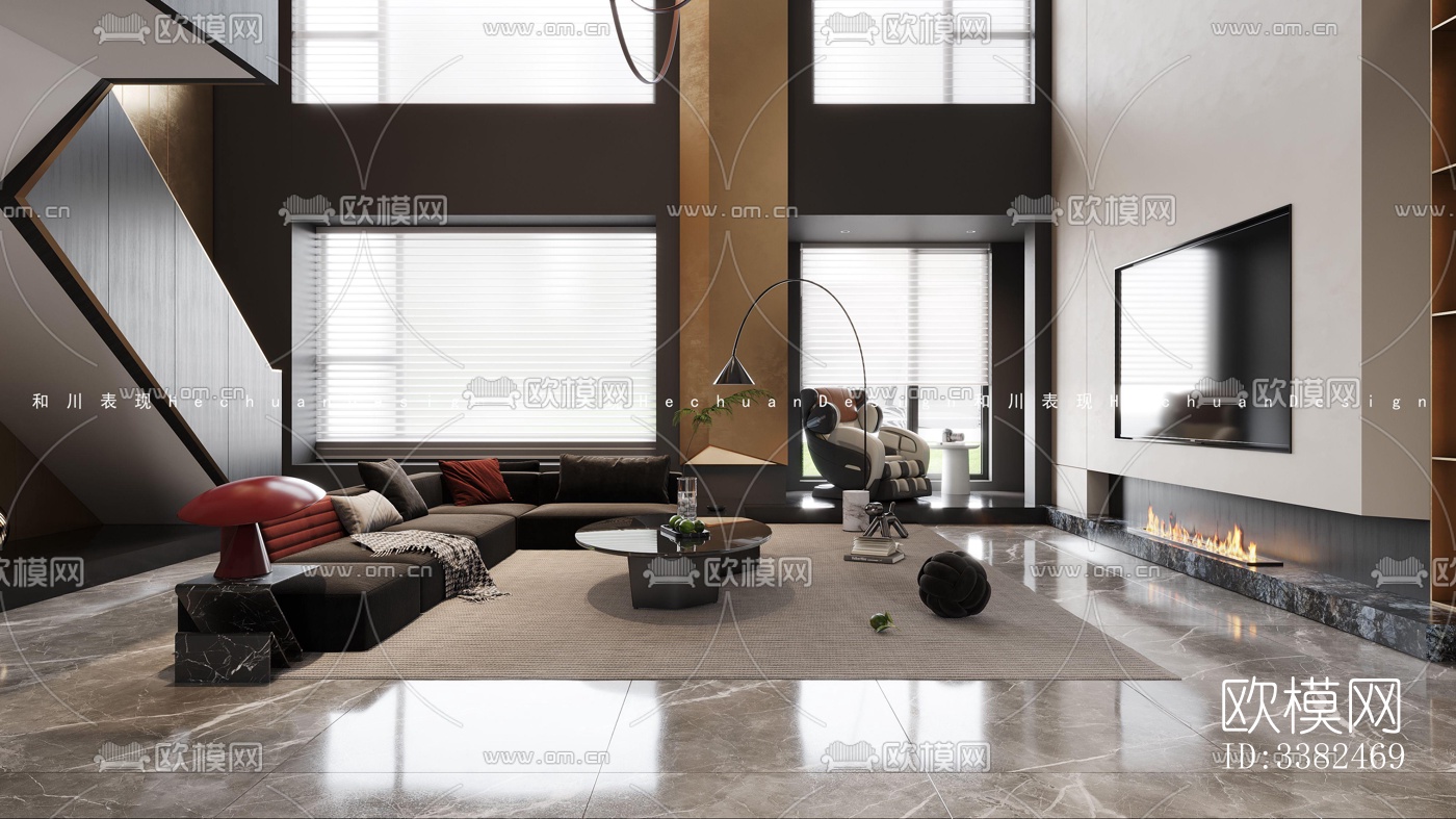 现代别墅效果图下载（渲染图8）