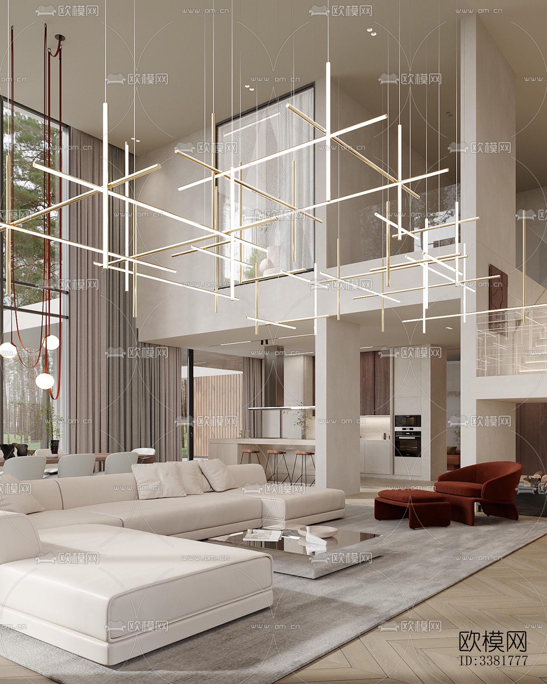 现代别墅效果图下载（渲染图11）