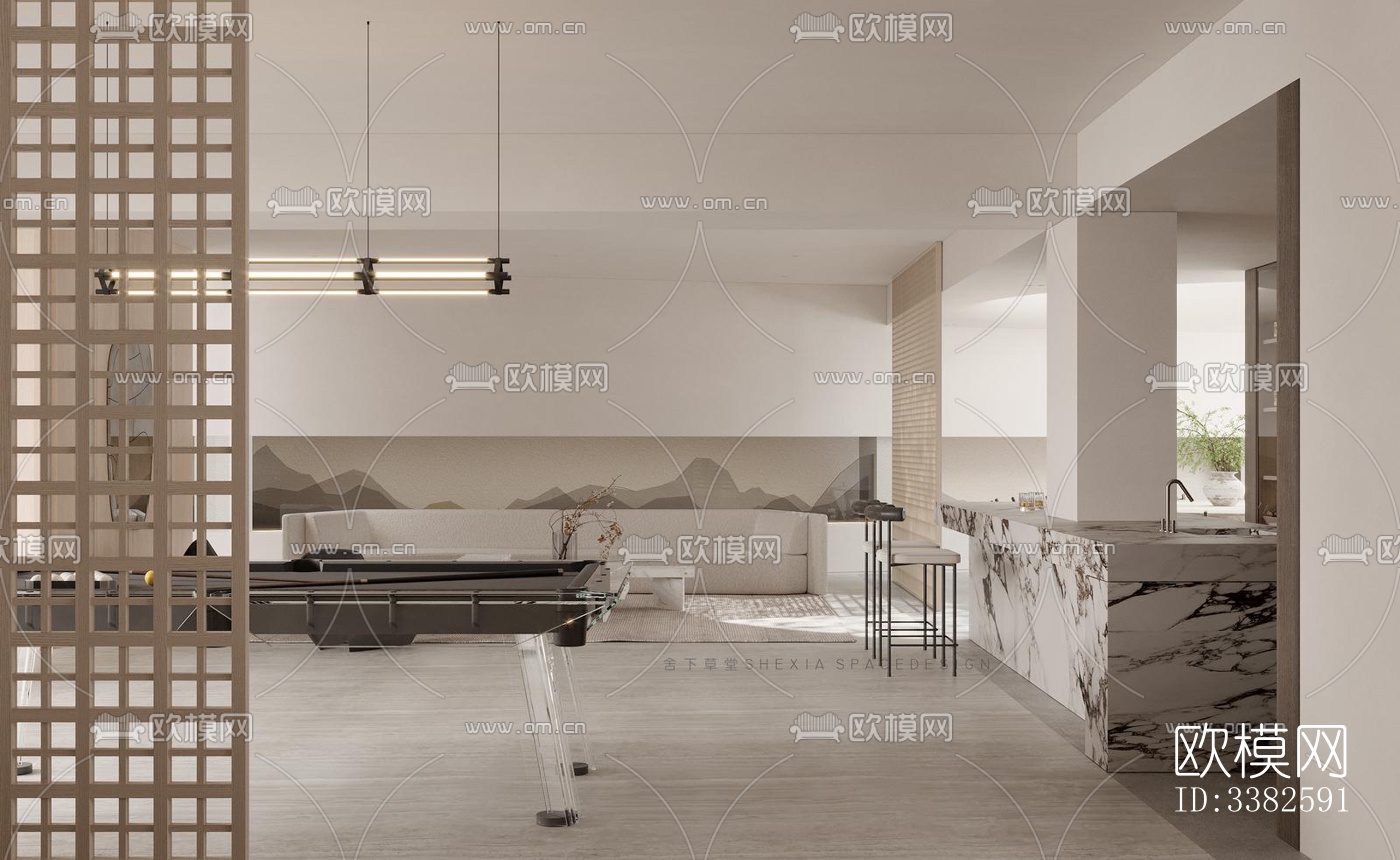 现代别墅效果图下载（渲染图8）