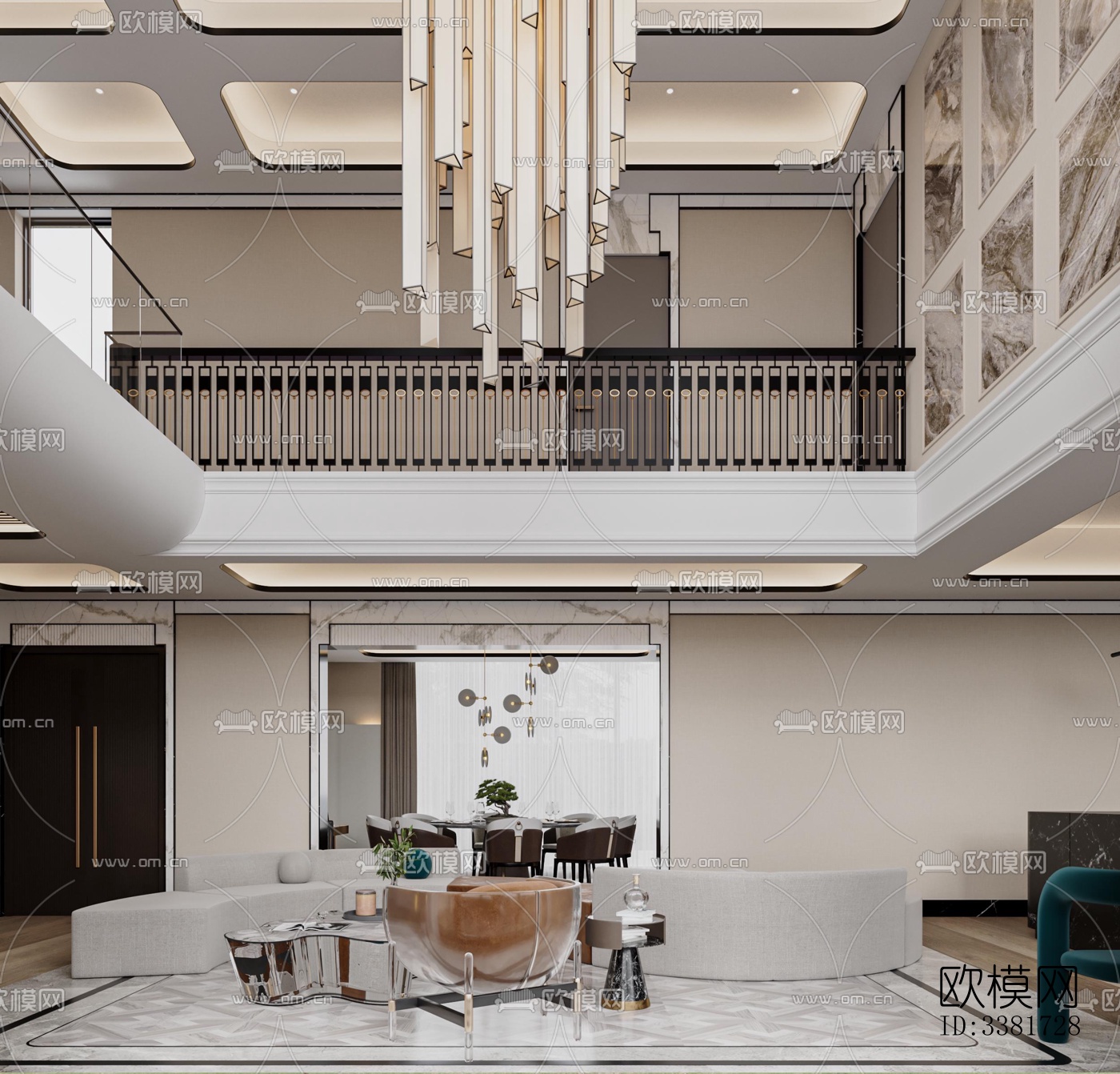 现代别墅效果图下载（渲染图3）