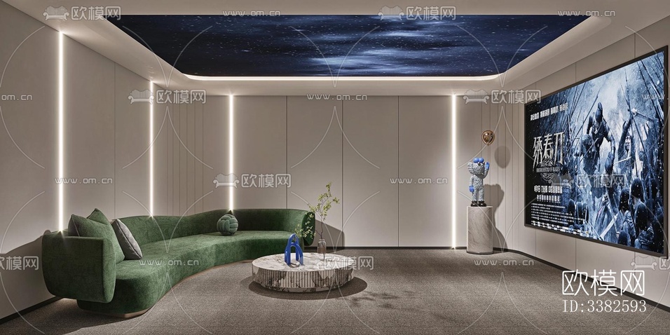 現(xiàn)代別墅效果圖下載(渲染圖1)