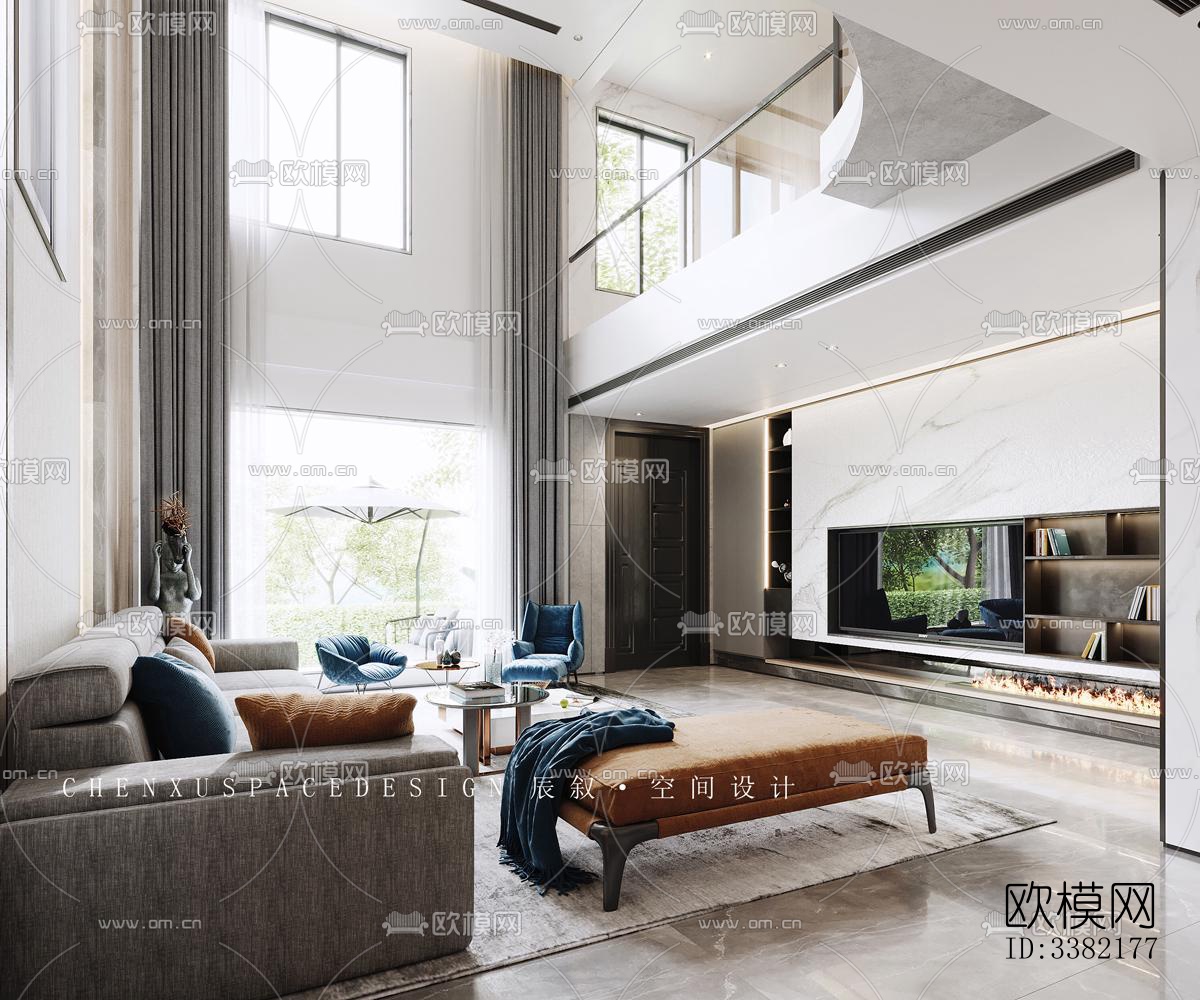 现代别墅效果图下载（渲染图8）