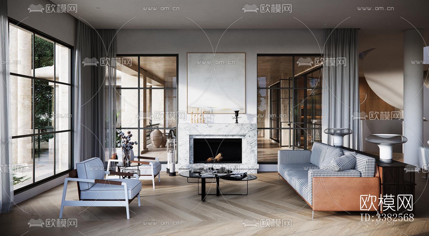 现代别墅效果图下载（渲染图5）