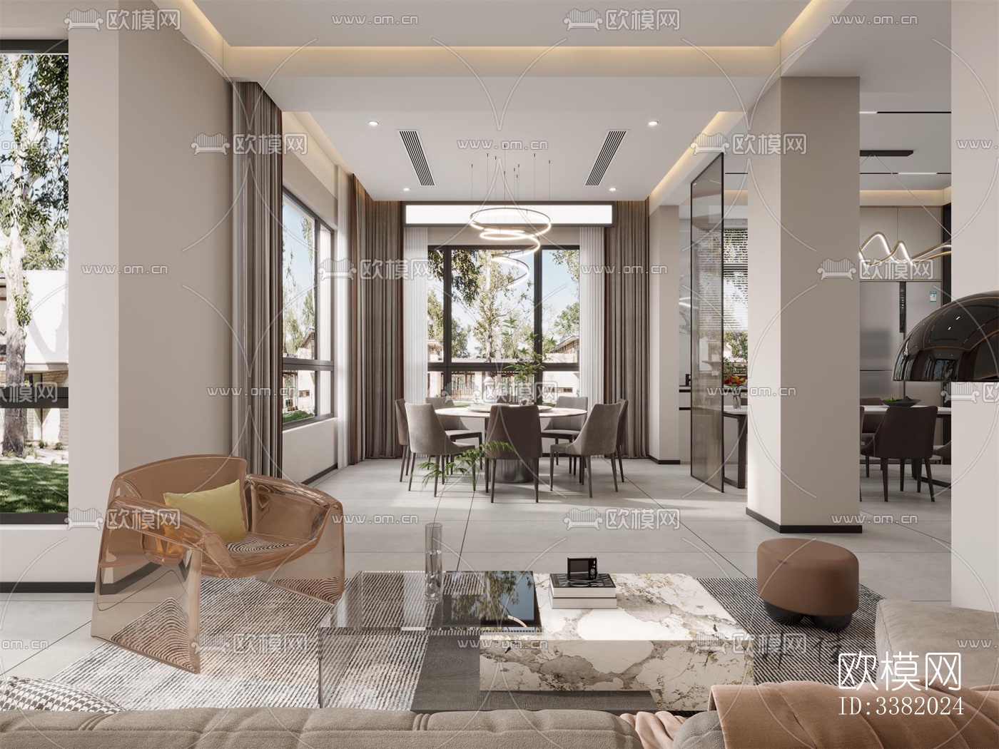 现代别墅效果图下载（渲染图2）