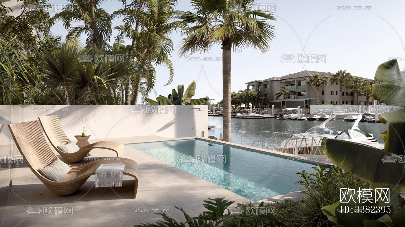 现代别墅效果图下载（渲染图1）