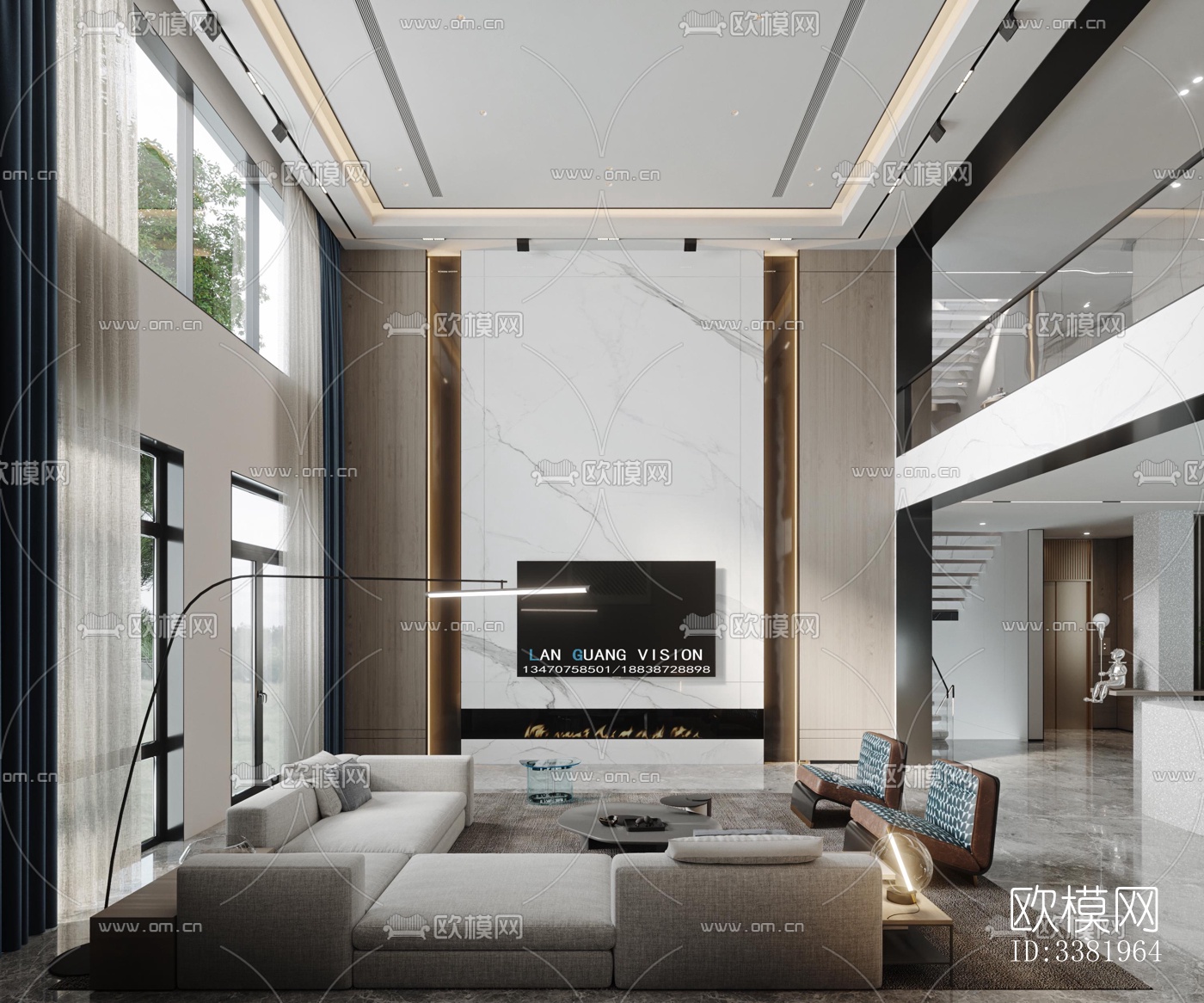 现代别墅效果图下载（渲染图8）