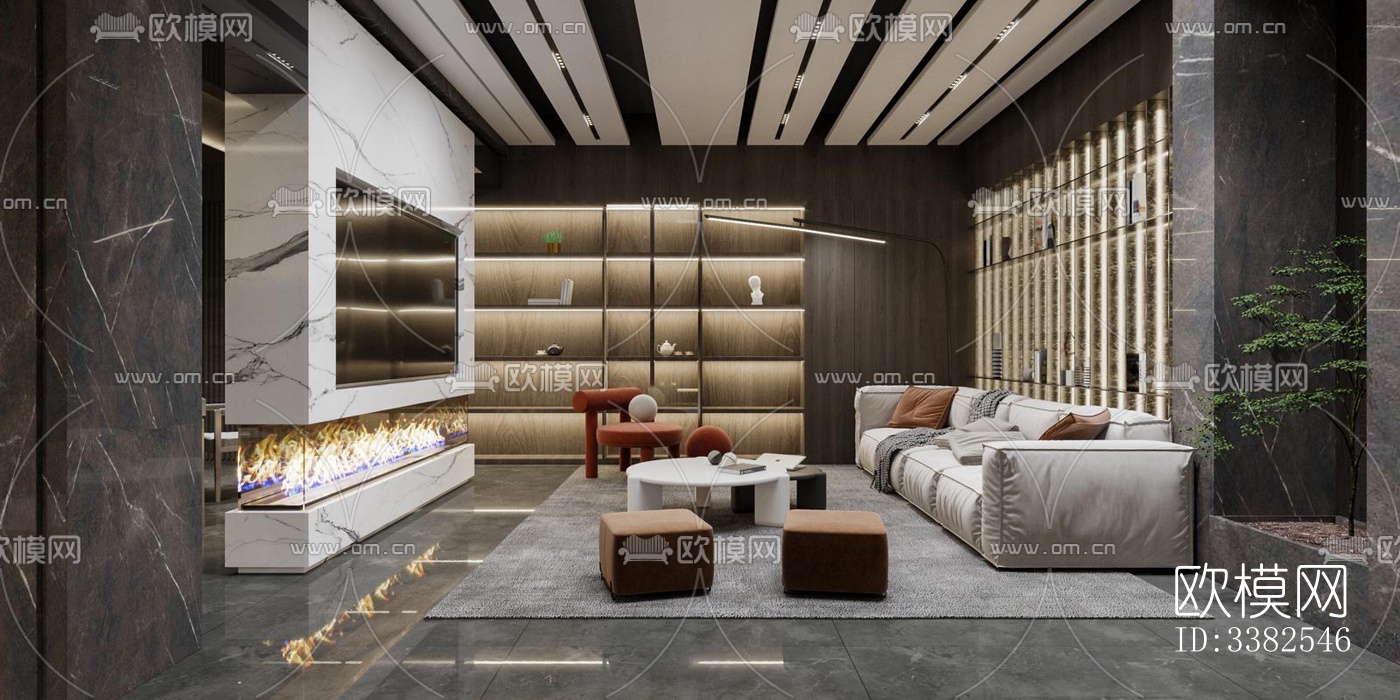 现代别墅效果图下载（渲染图14）