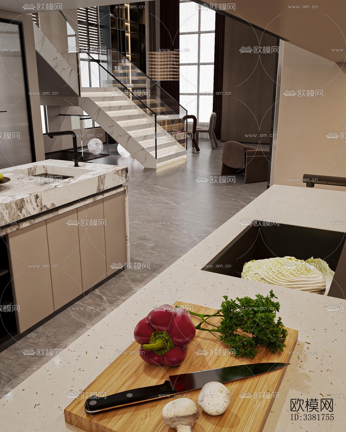 现代别墅效果图下载（渲染图6）