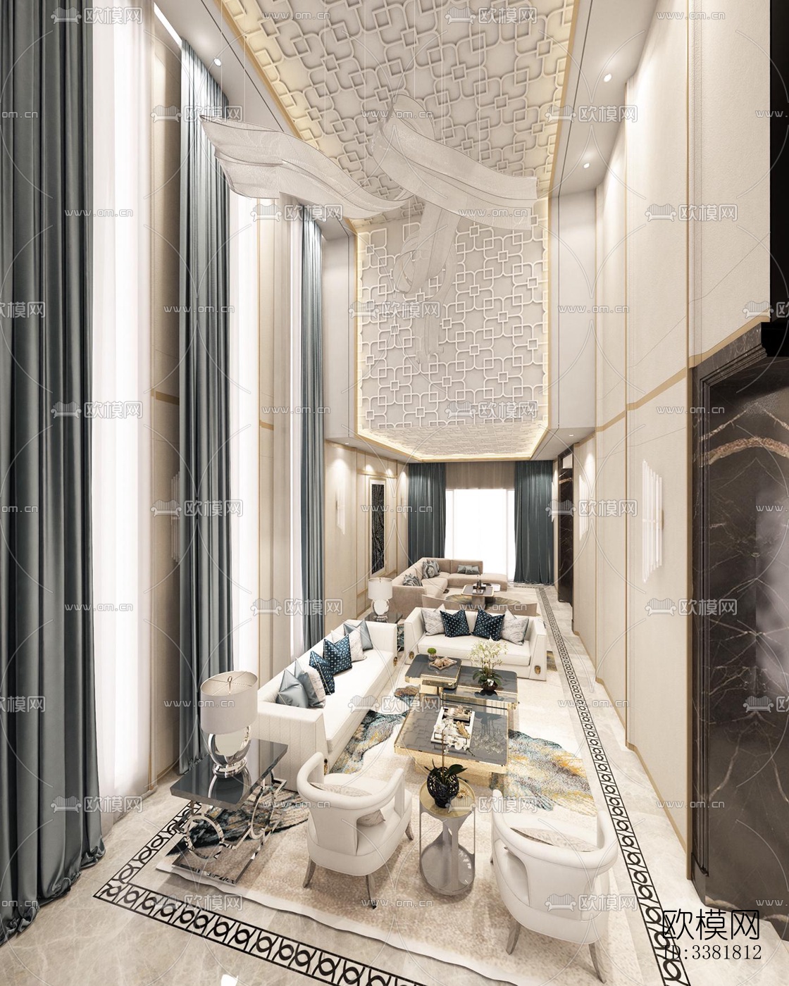 现代别墅效果图下载（渲染图7）