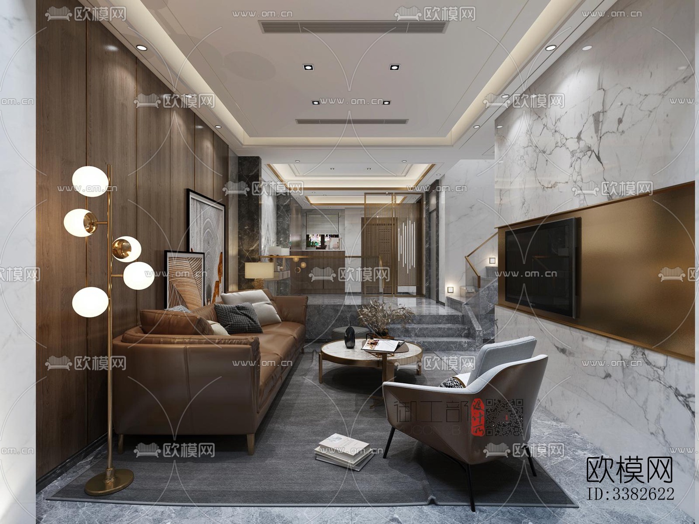 现代别墅效果图下载（渲染图3）