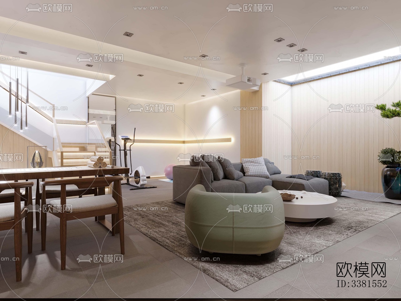 现代别墅效果图下载（渲染图8）