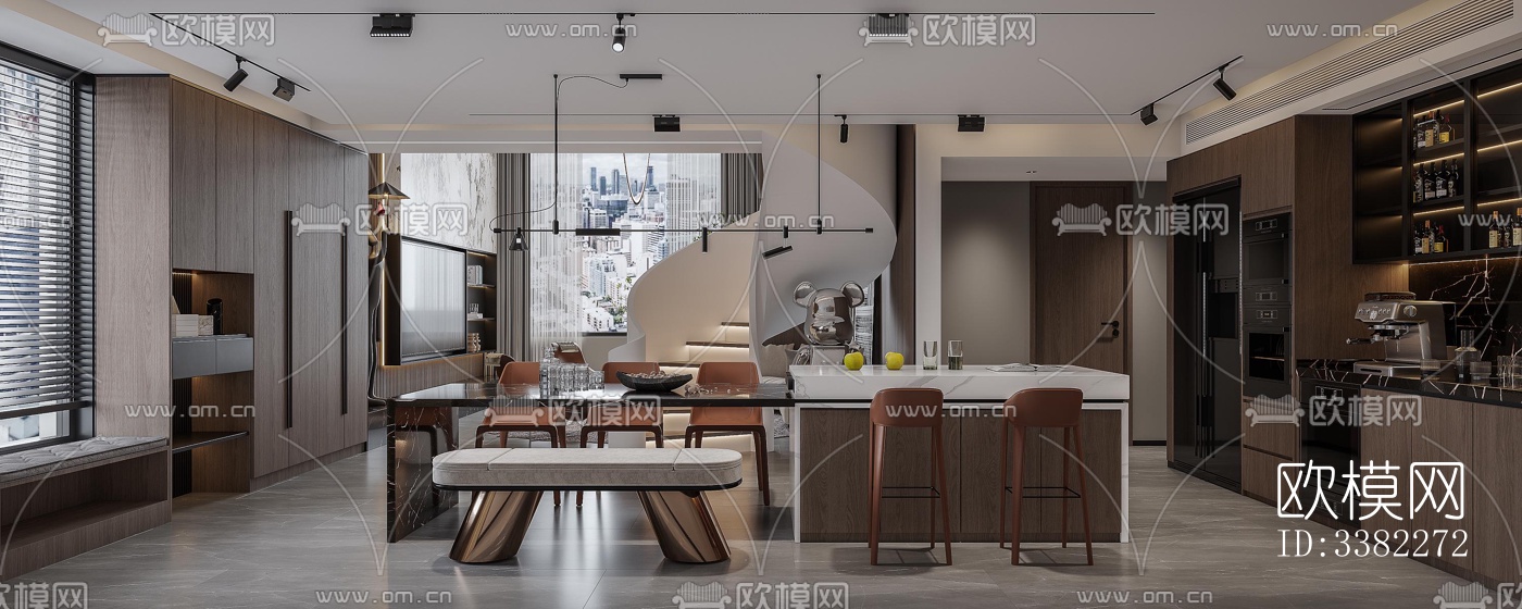 现代别墅效果图下载（渲染图3）