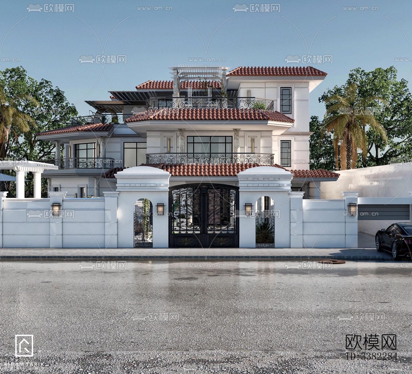 现代别墅效果图下载（渲染图1）