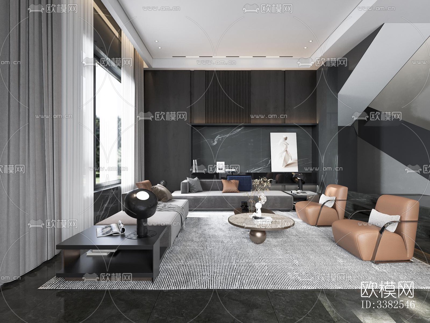 现代别墅效果图下载（渲染图10）