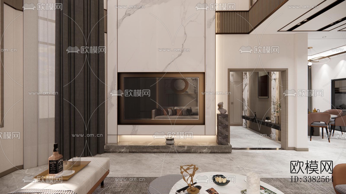 现代别墅效果图下载（渲染图2）