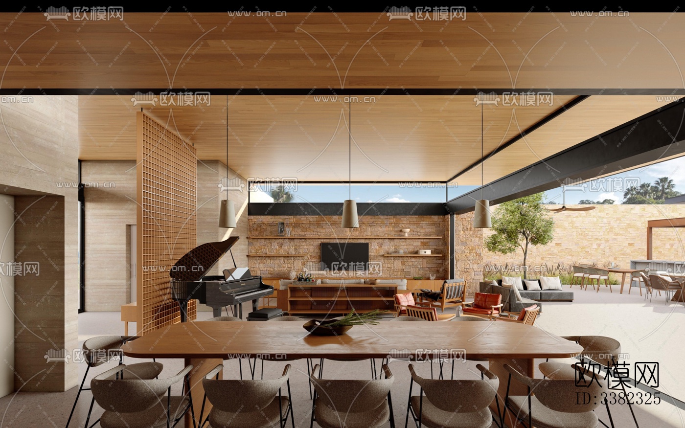 现代别墅效果图下载（渲染图12）