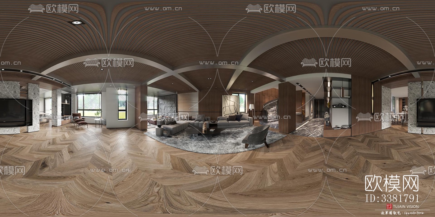 现代别墅效果图下载（渲染图1）