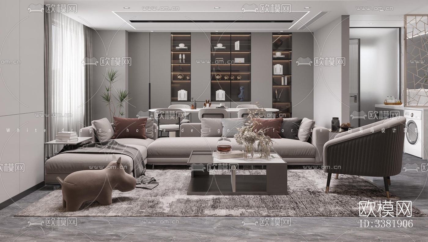 现代别墅效果图下载（渲染图3）