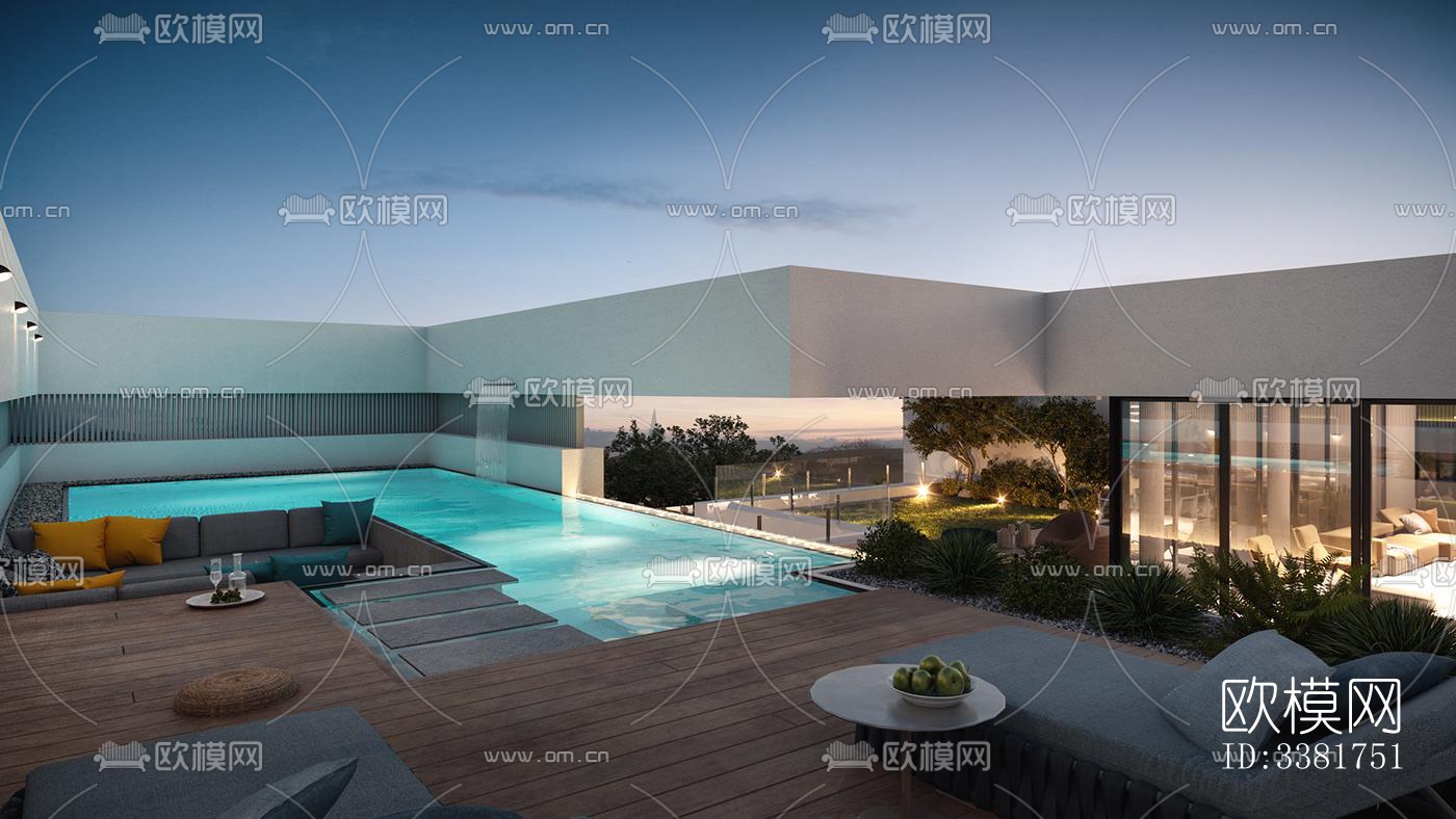 现代别墅效果图下载（渲染图9）