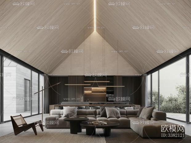 现代别墅效果图下载（渲染图1）