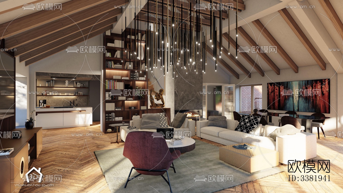 现代别墅效果图下载（渲染图5）