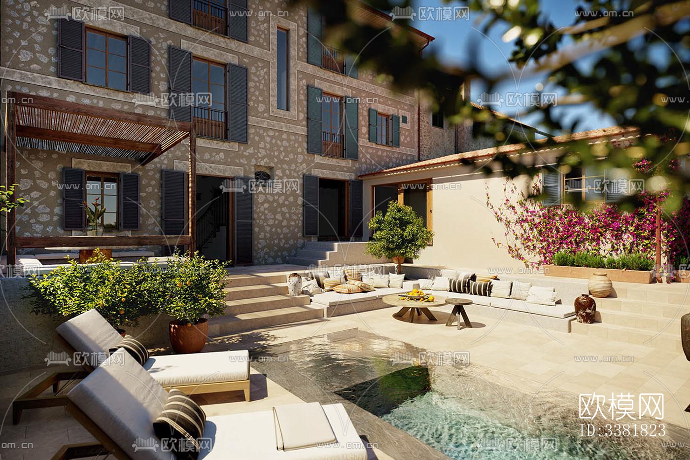 现代别墅效果图下载（渲染图7）