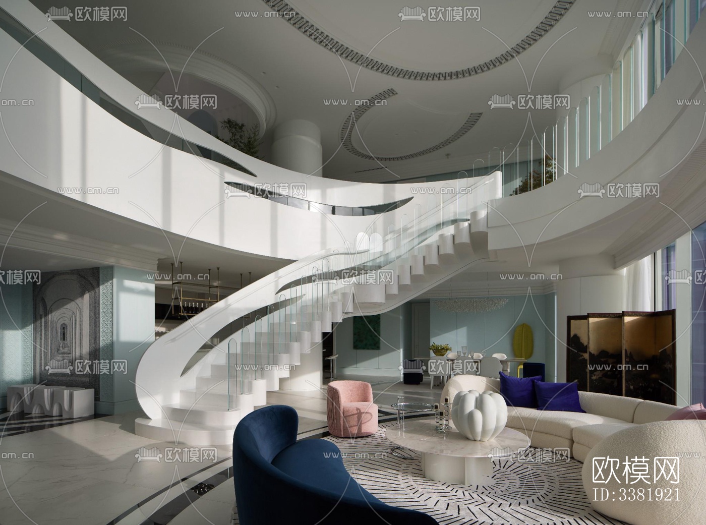 现代别墅效果图下载（渲染图12）