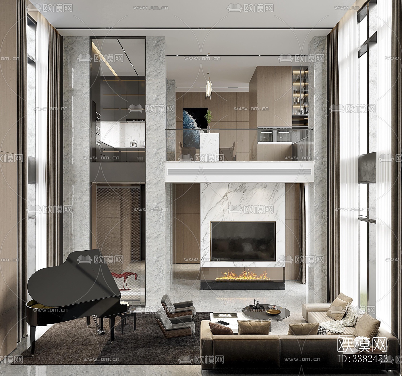 现代别墅效果图下载（渲染图13）