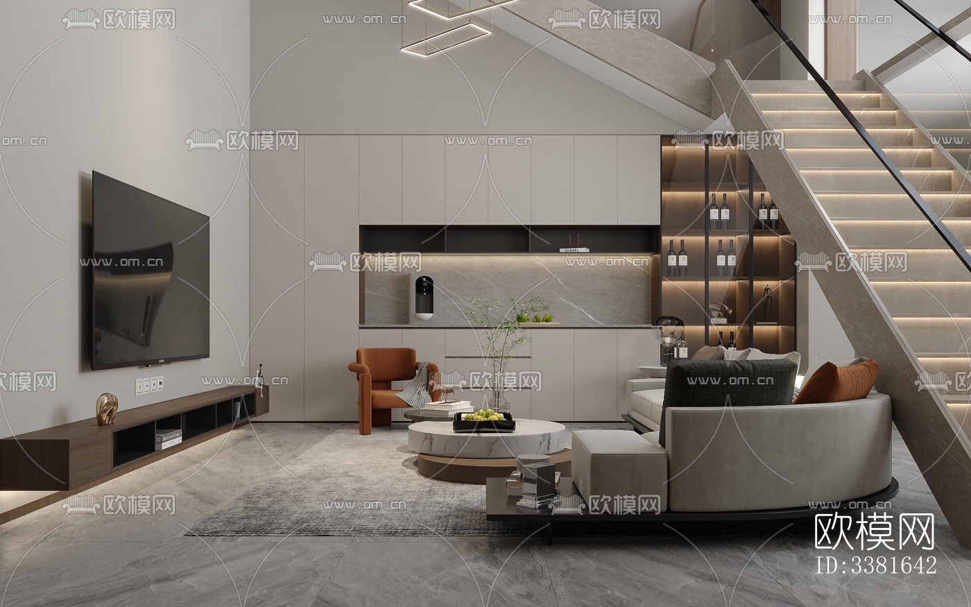 现代别墅效果图下载（渲染图2）