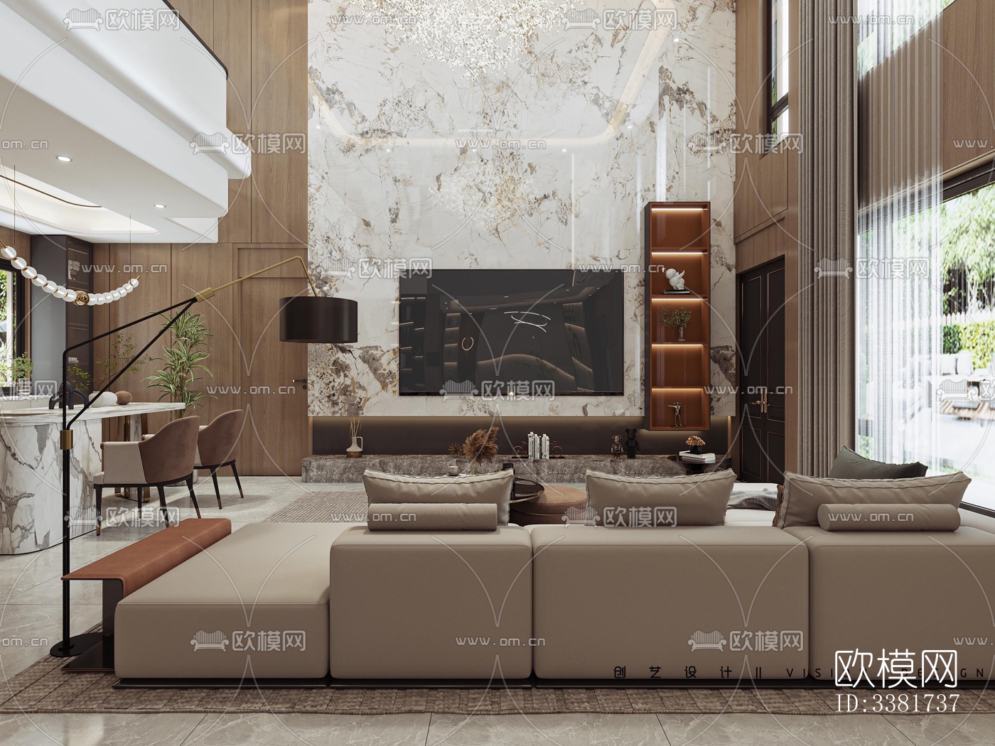 现代别墅效果图下载（渲染图4）