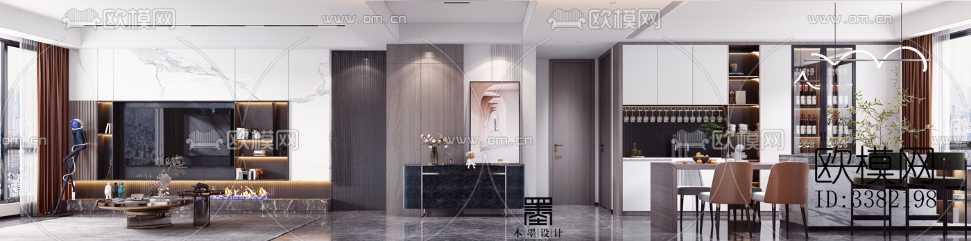 现代别墅效果图下载（渲染图1）