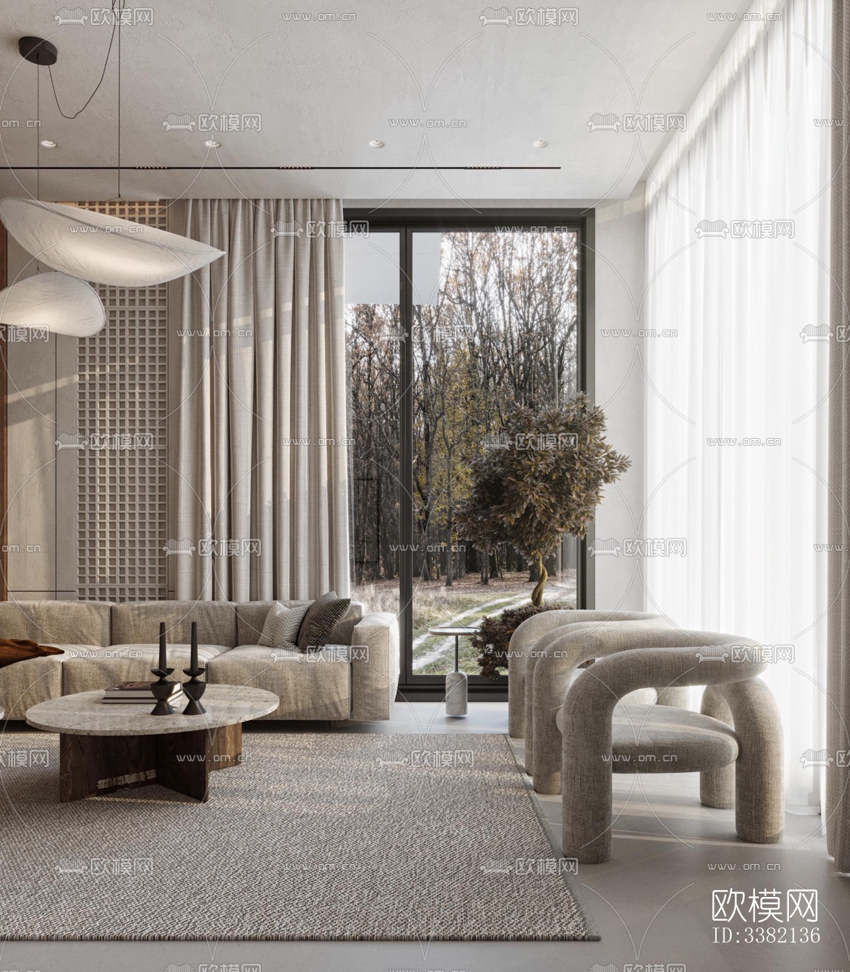 现代别墅效果图下载（渲染图1）