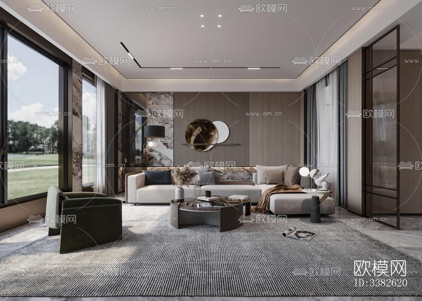 现代别墅效果图下载（渲染图1）