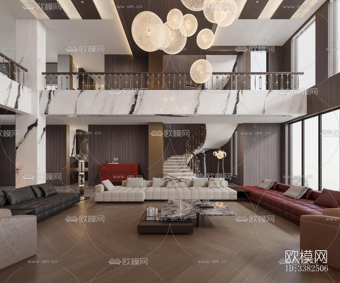 现代别墅效果图下载（渲染图4）