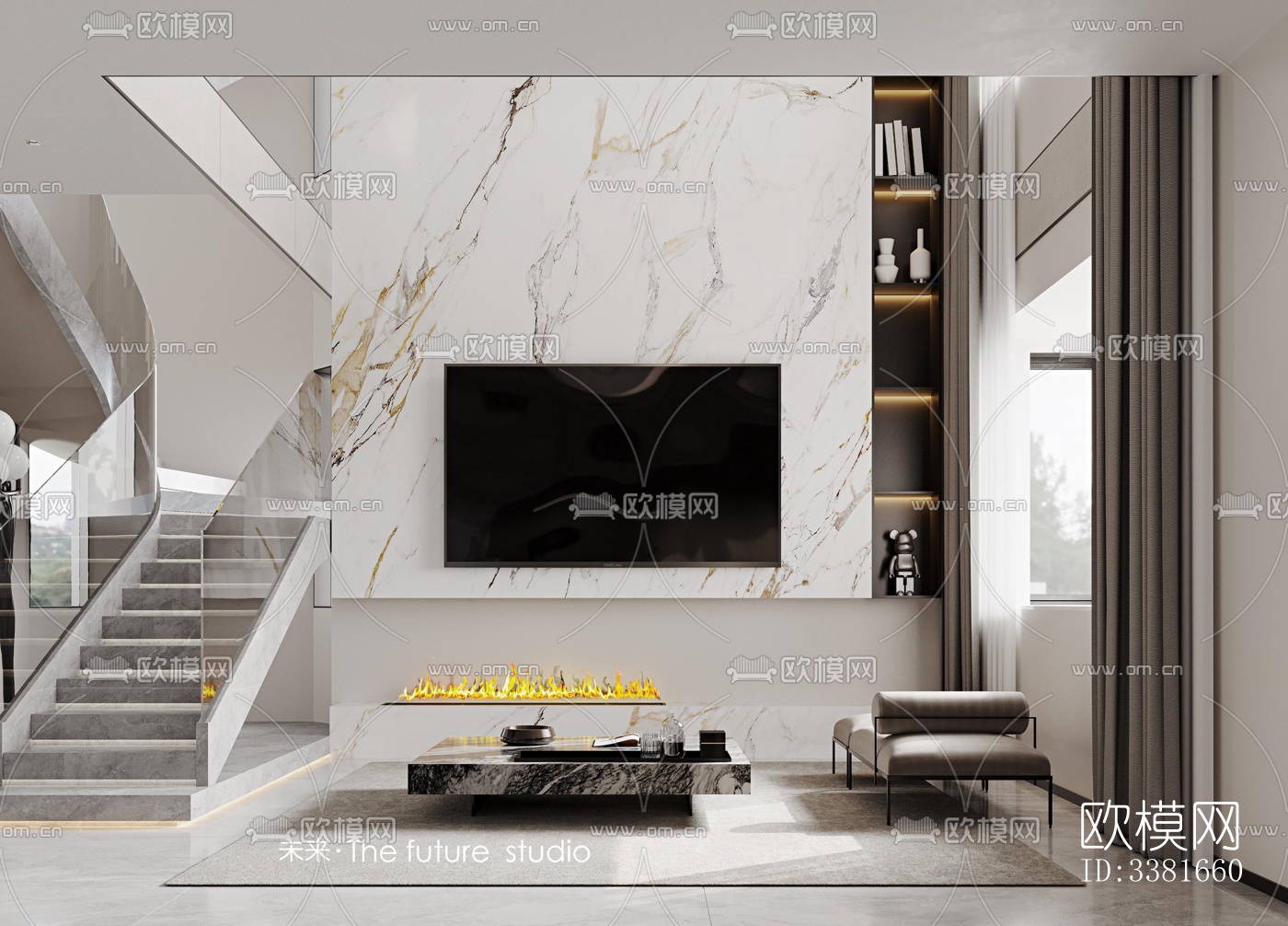 现代别墅效果图下载（渲染图4）