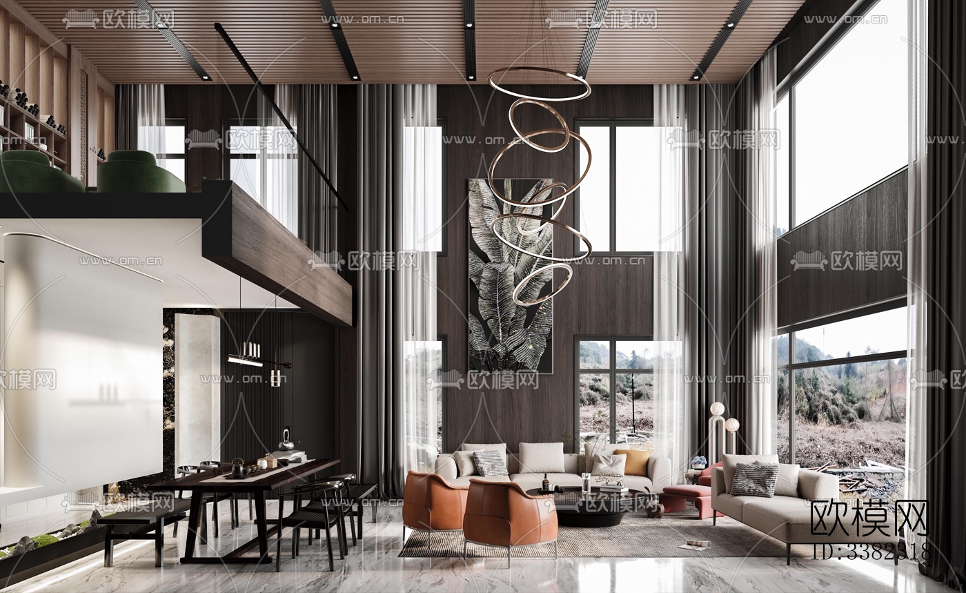 现代别墅效果图下载（渲染图1）