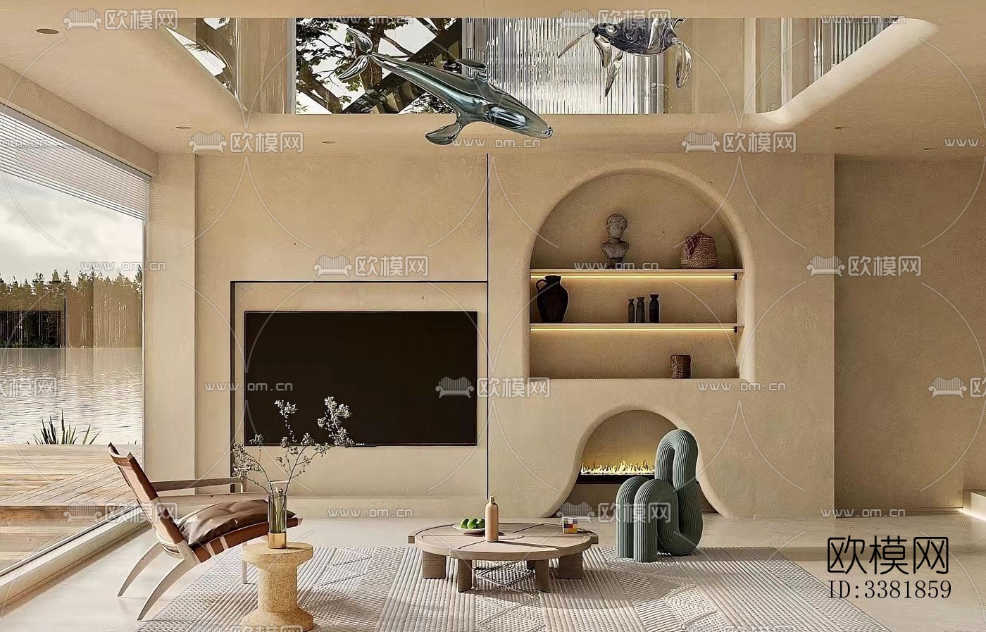 现代别墅效果图下载（渲染图3）