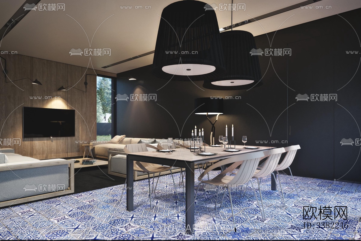 现代别墅效果图下载（渲染图6）