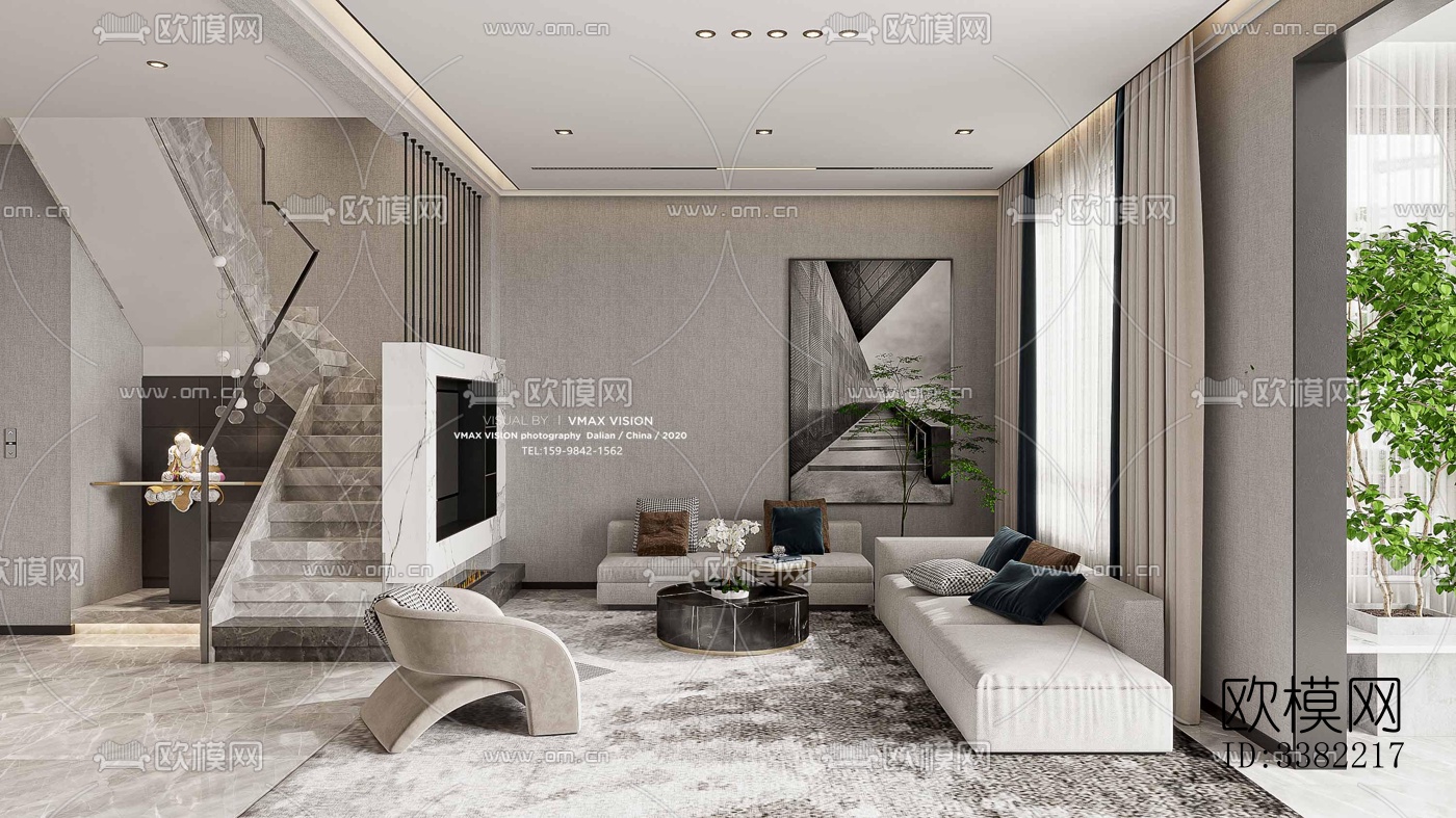 现代别墅效果图下载（渲染图2）