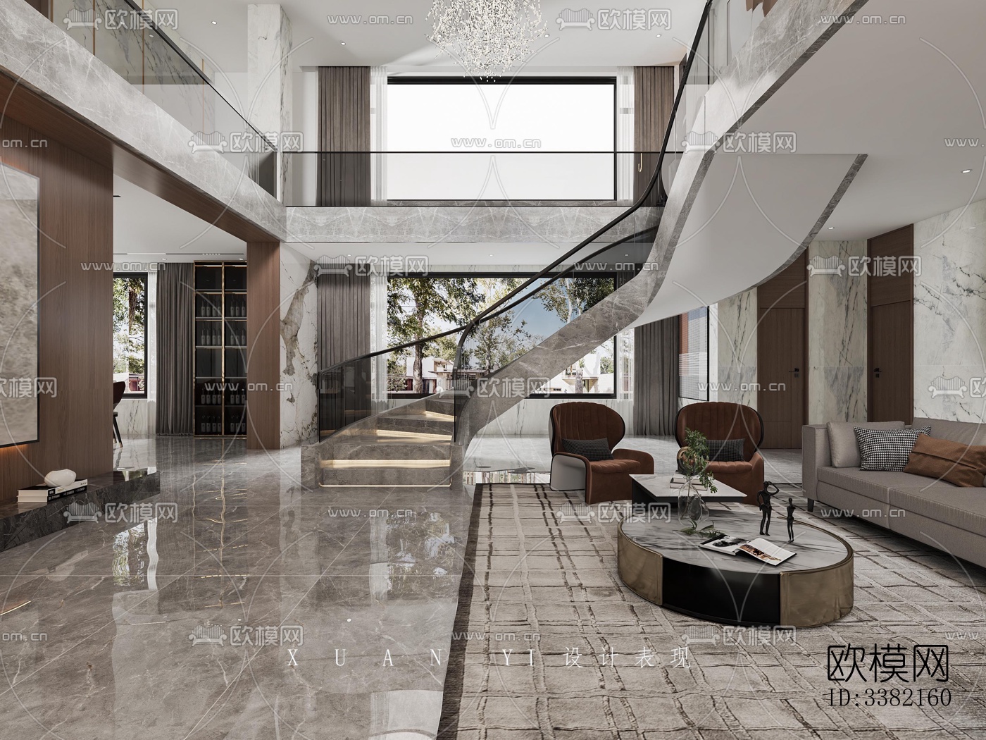 现代别墅效果图下载（渲染图4）