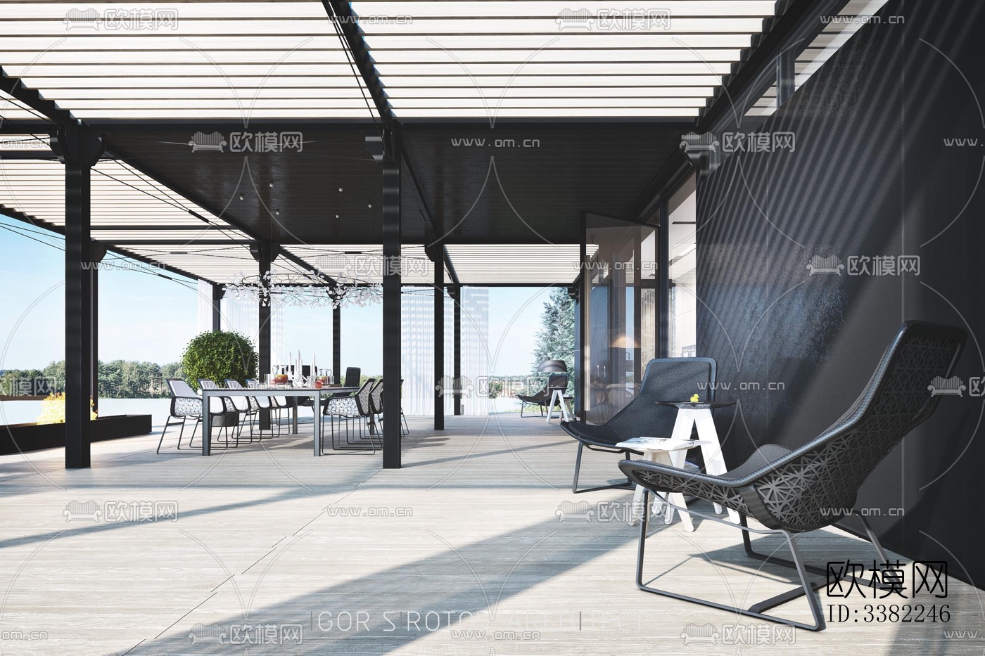 现代别墅效果图下载（渲染图2）