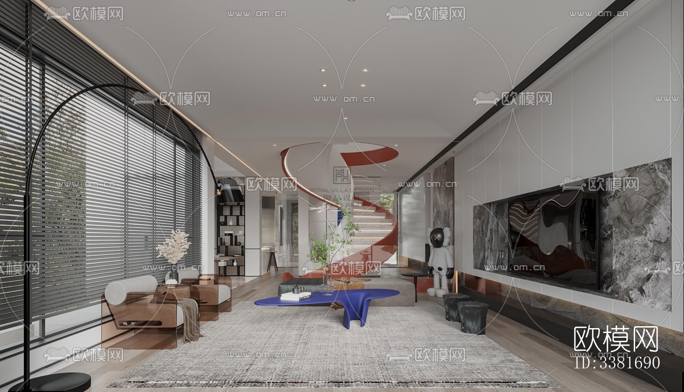 现代别墅效果图下载（渲染图4）