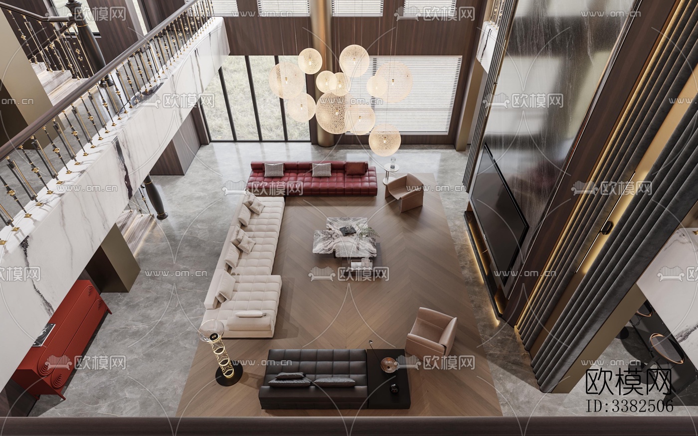 现代别墅效果图下载（渲染图14）