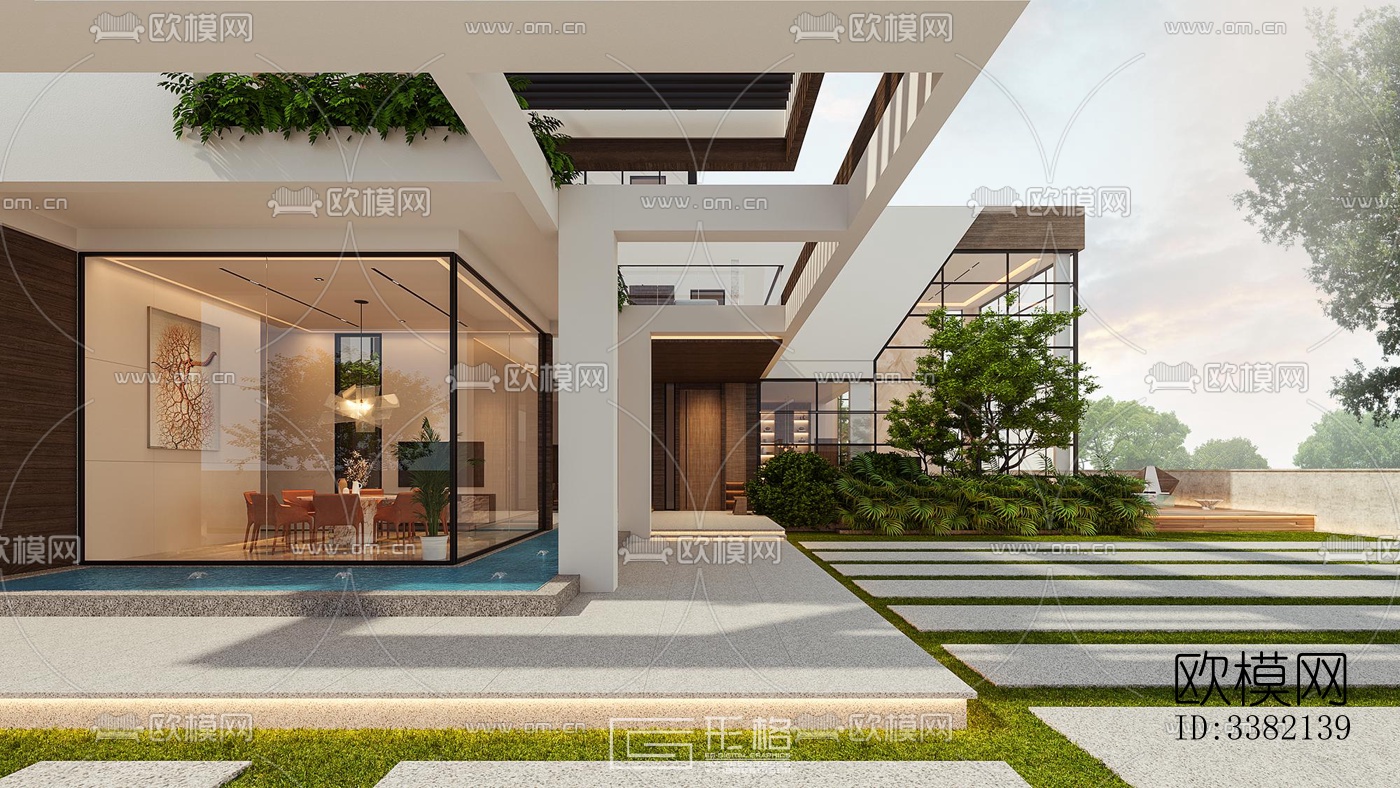 现代别墅效果图下载（渲染图11）
