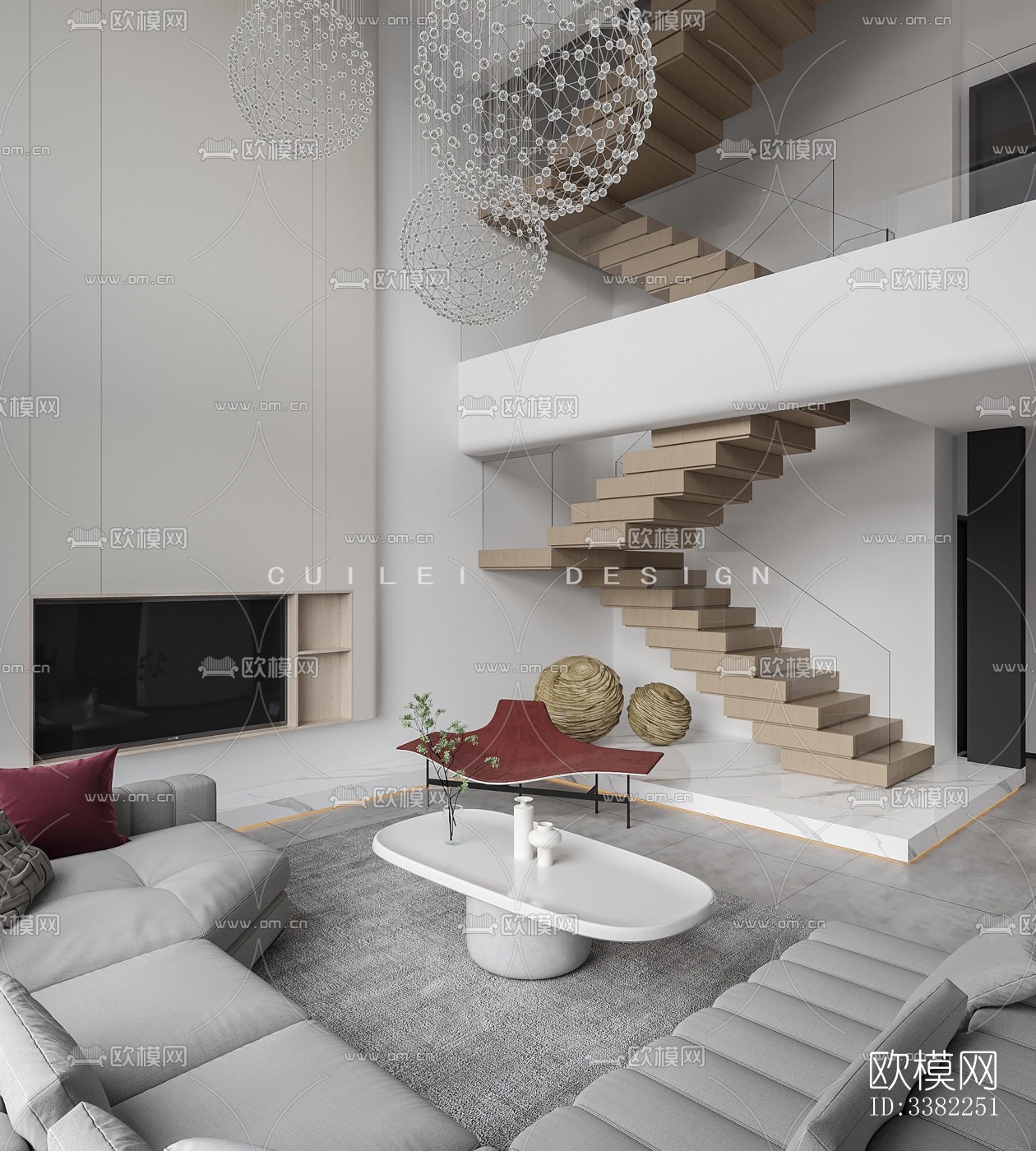 现代别墅效果图下载（渲染图8）